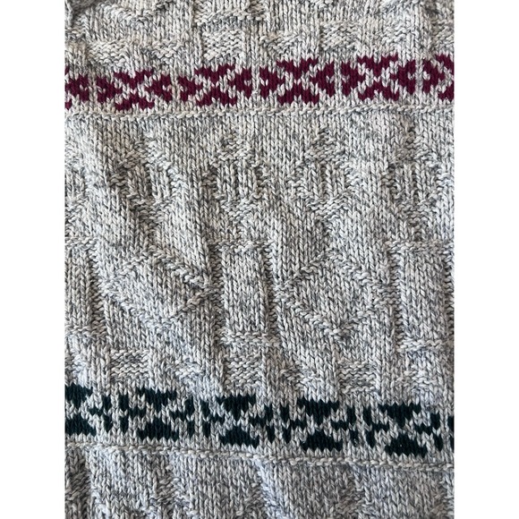 Eagle Pass VTG Sweater Medium Knit 90s USA Gray Grandpa Core Skater Y2K Cosby L - Picture 5 of 6